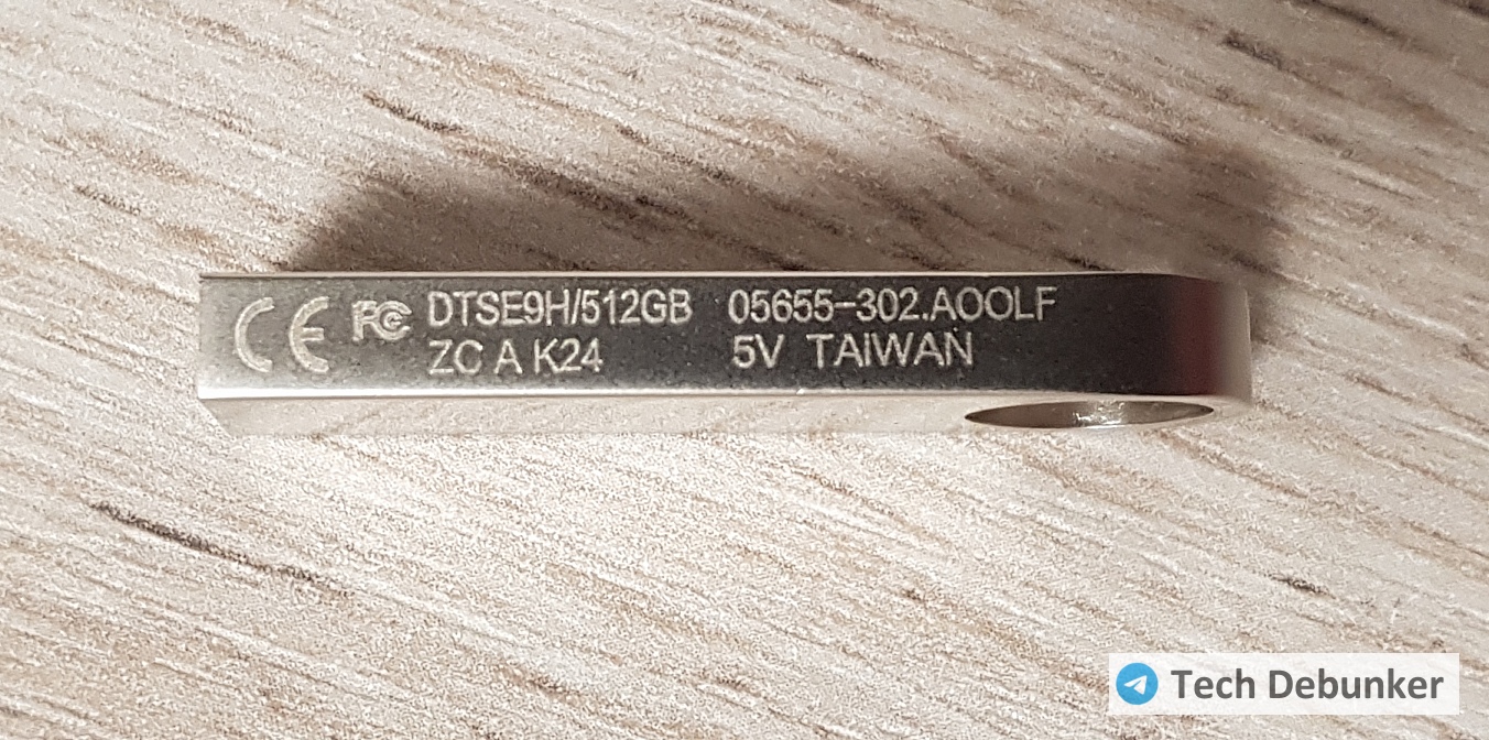 Поддельная Kingston DataTraveler SE9 G2 512 ГБ Поддельная Kingston DataTraveler SE9 G2 512 ГБ