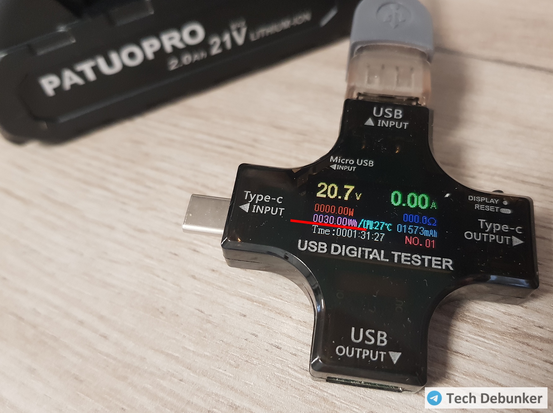 Patuopro 21V - тест емкости аккумулятора Patuopro 21V - тест емкости аккумулятора